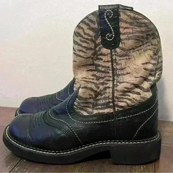 Justin Gypsy Ostrich Leather Western Cowgirl Boots Womens size 6 - Picture 1 of 9